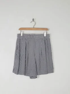 Women's Vintage Black & White Gingham Shorts S 29" W