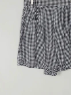 Women's Vintage Black & White Gingham Shorts S 29