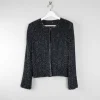 Women’s Vintage Black Beaded Cropped Jacket 10/12