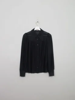 Women's Vintage Black Blouse S/M