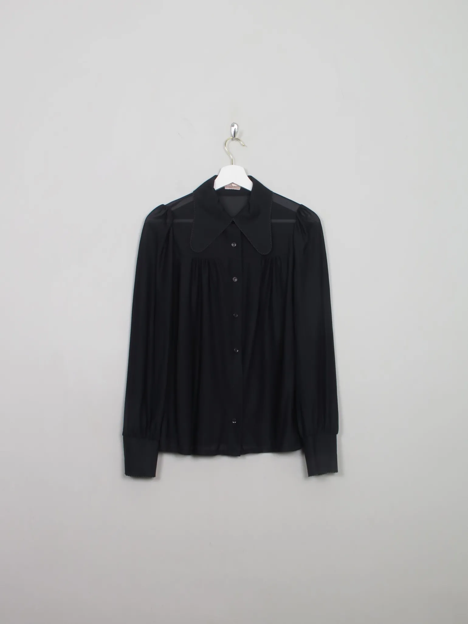 Women's Vintage Black Blouse S/M