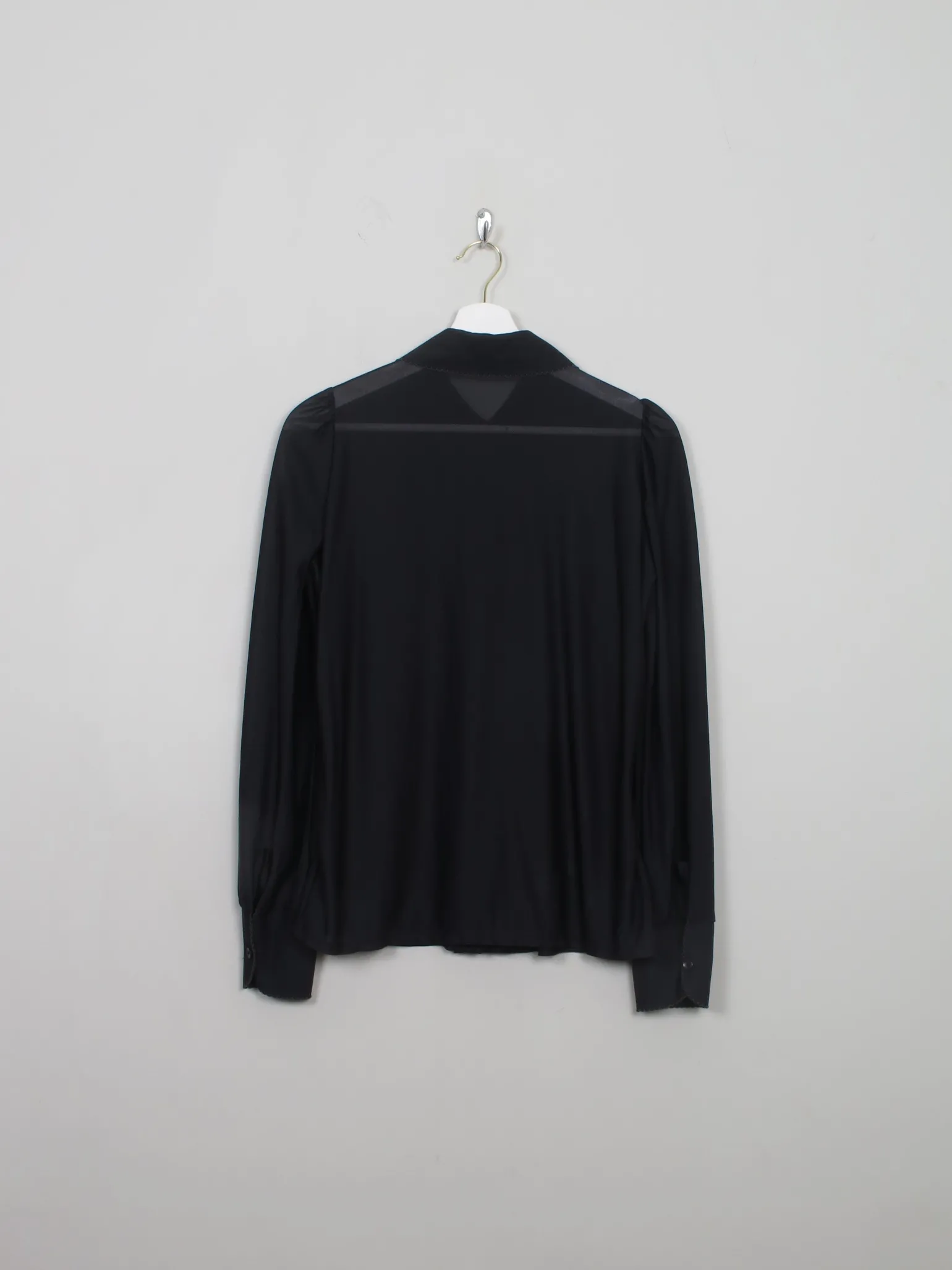 Women's Vintage Black Blouse S/M