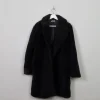 Women's Vintage Black Chenille Velvet Short Coat M/L