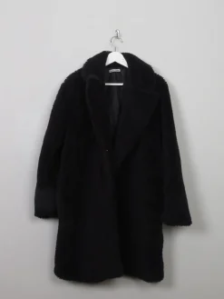 Women's Vintage Black Chenille Velvet Short Coat M/L