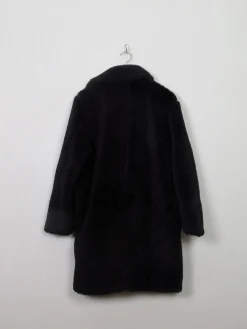 Women's Vintage Black Chenille Velvet Short Coat M/L