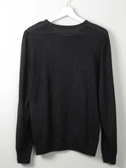 Women's Vintage Black Cotton Embellished Jumper M