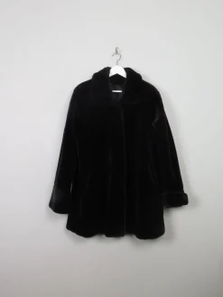 Women's Vintage Black Faux Fur M