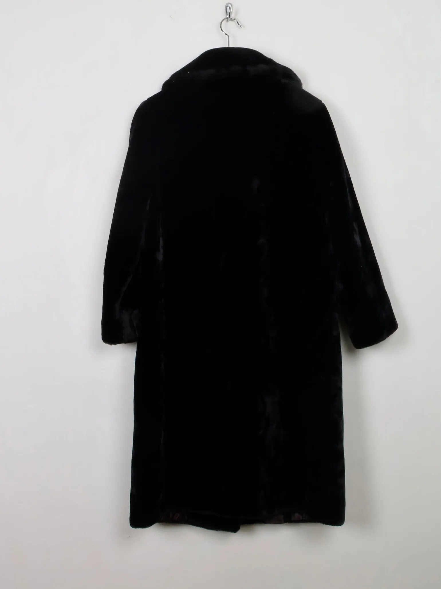 Women’s Vintage Black Faux Fur Coat M
