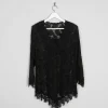 Women’s Vintage Black Lace Jacket/Top M