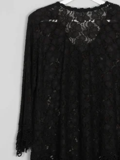Women’s Vintage Black Lace Jacket/Top M