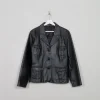 Women's Vintage Black Leather Jacket M
