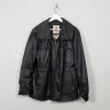 Women's Vintage Black Leather Jacket M/L