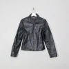 Women's VIntage Black Leather Jacket XS/S