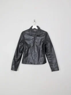 Women's VIntage Black Leather Jacket XS/S