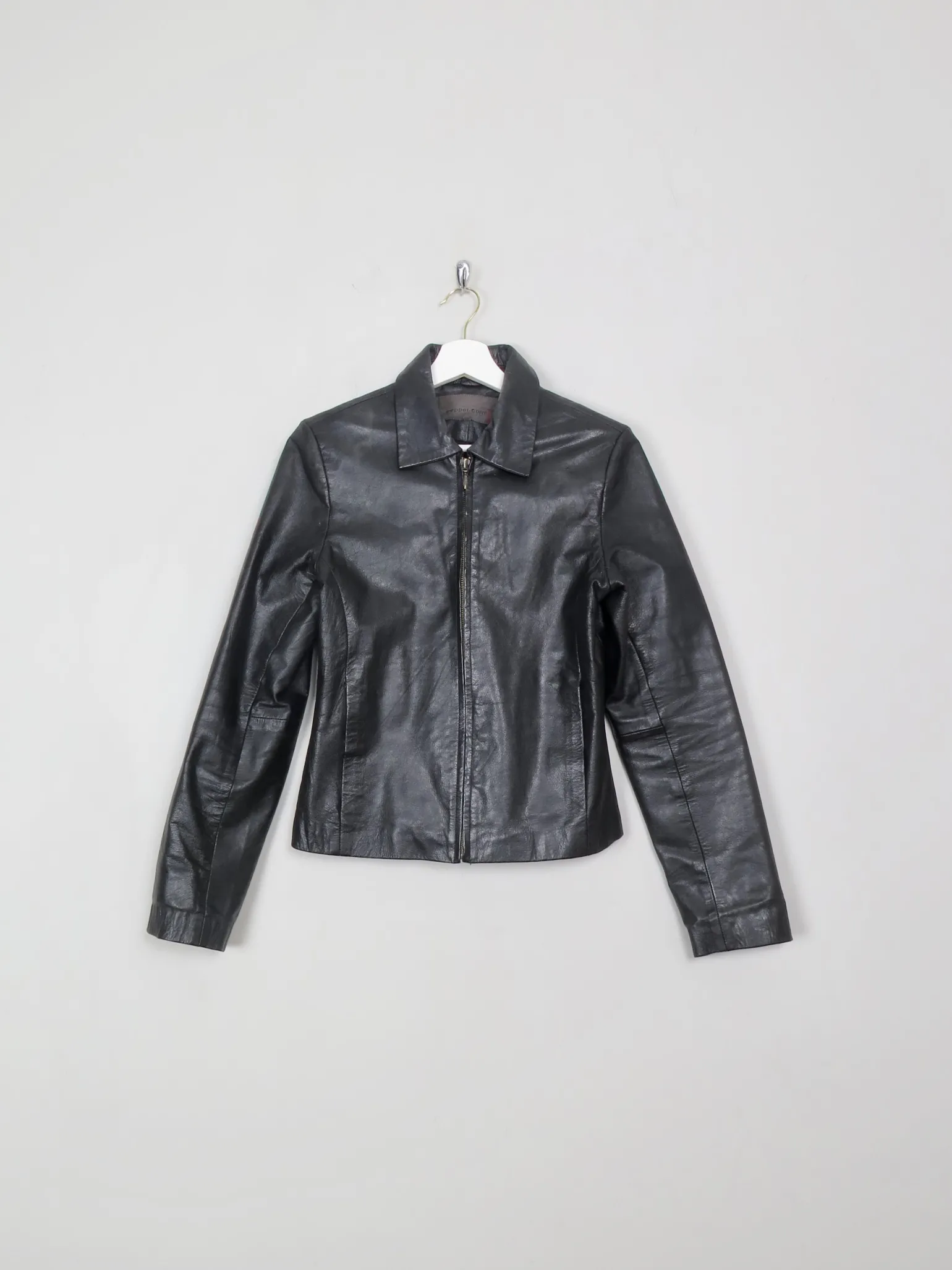 Women's VIntage Black Leather Jacket XS/S