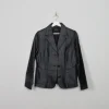 Women's Vintage Black Leather Fitted Jacket S