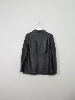 Women's Vintage Black Leather Jacket M