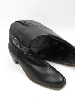 Women’s Vintage Black Leather Tommy Hilfiger Boots 7 UK 40 Eu