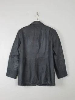Women's Vintage Black Leather Jacket L
