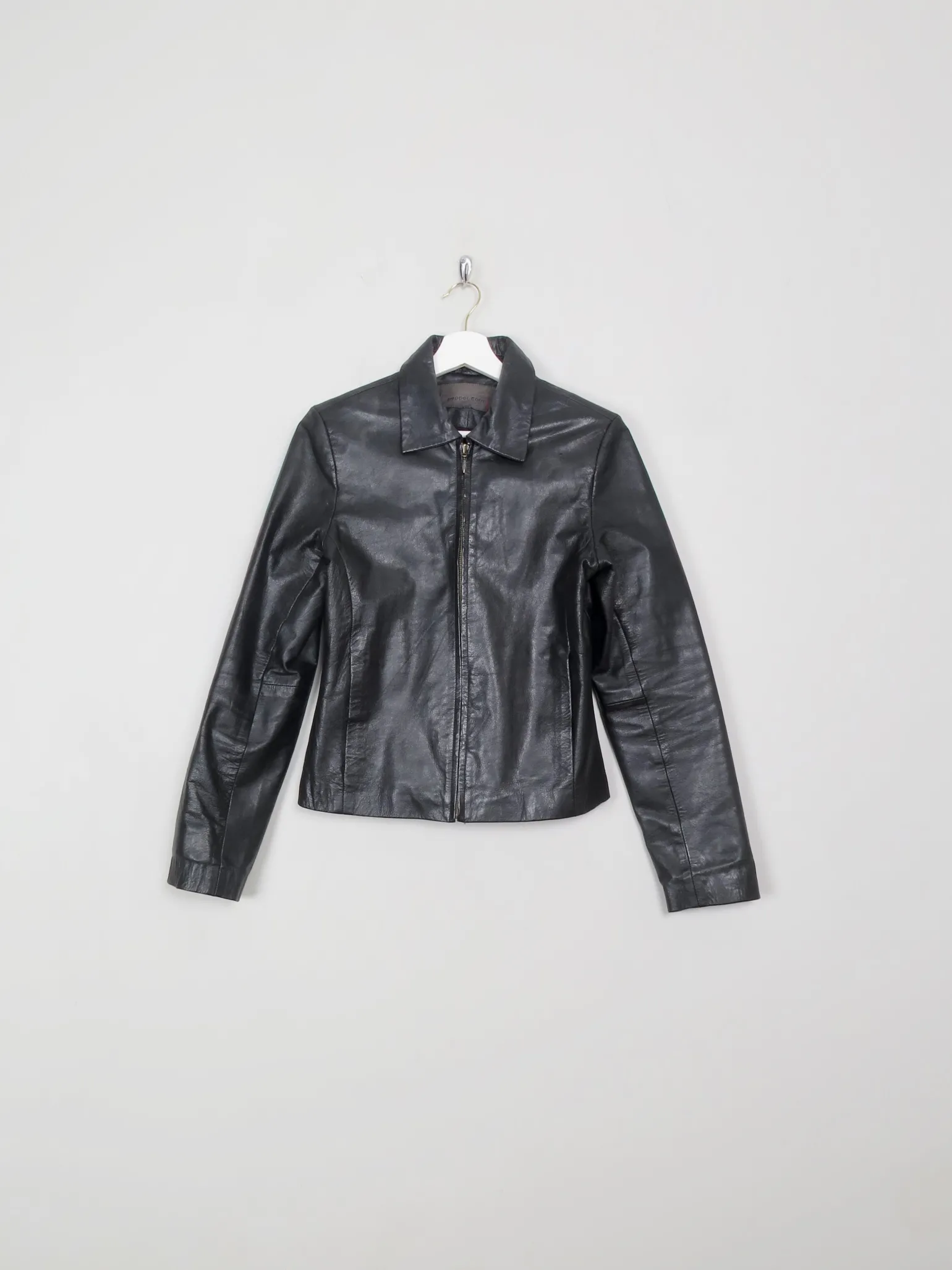 Women's VIntage Black Leather Jacket XS/S