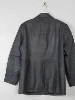 Women's Vintage Black Leather Jacket L