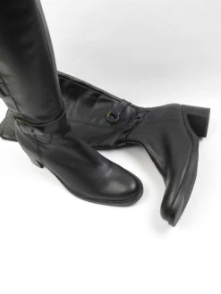 Women’s Vintage Black Leather Tommy Hilfiger Boots 7 UK 40 Eu