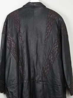 Women's Vintage Black Leather 80s Jacket L