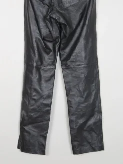 Women’s Vintage Black Leather Trousers 8