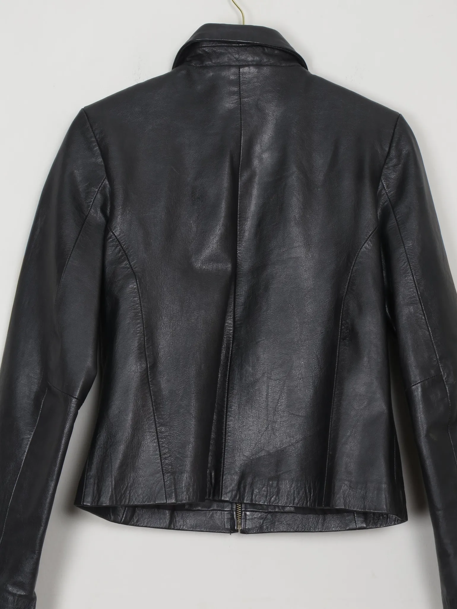 Women's VIntage Black Leather Jacket XS/S
