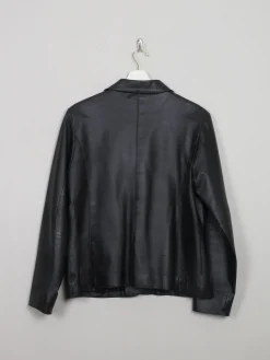 Women's Vintage Black Leather Jacket M