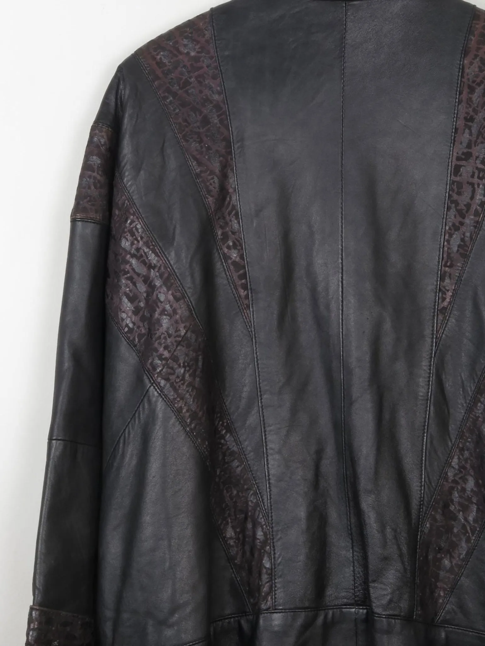 Women's Vintage Black Leather 80s Jacket L