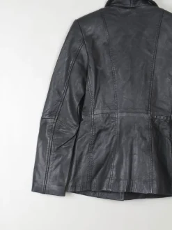 Women's Vintage Black Leather Jacket XS