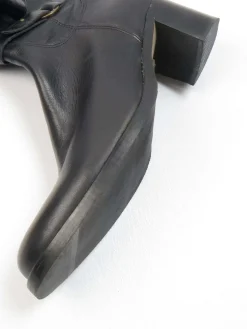 Women’s Vintage Black Leather Tommy Hilfiger Boots 7 UK 40 Eu