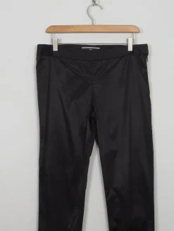 Women's Vintage Black Malene Birger Satin Trousers 31W