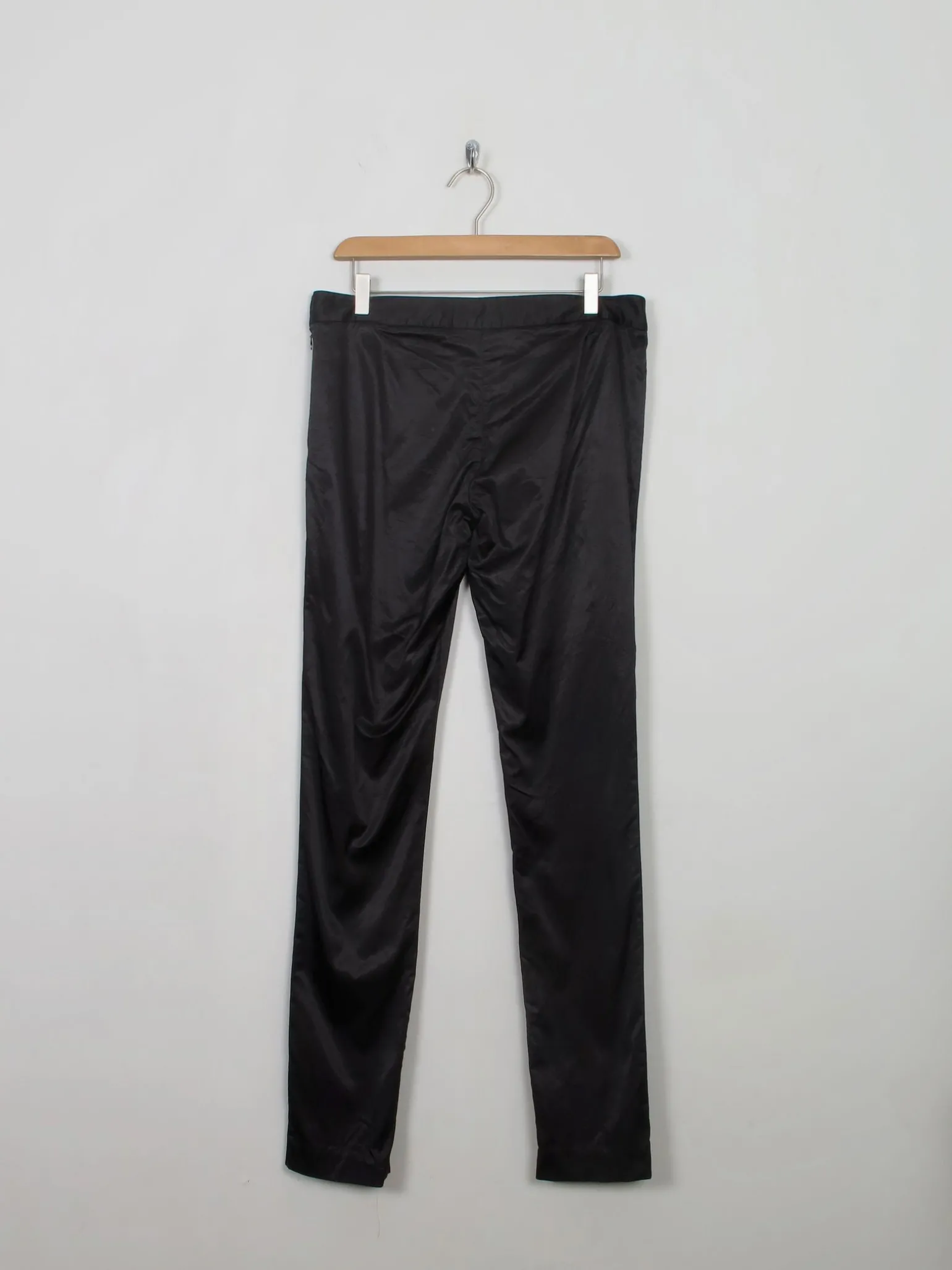Women's Vintage Black Malene Birger Satin Trousers 31W