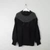 Women's Vintage Black Mohair & Lurex Jumper L/XL