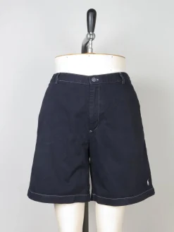 Women’s Vintage Black Ralph Lauren Cotton Bermuda Shorts 33"