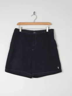 Women’s Vintage Black Ralph Lauren Cotton Bermuda Shorts 33