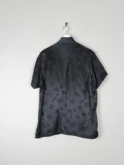 Women’s Vintage Black Silk Chinese Mandarin Top L