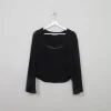 Women's Vintage Black Structured  Blouse With Diamante