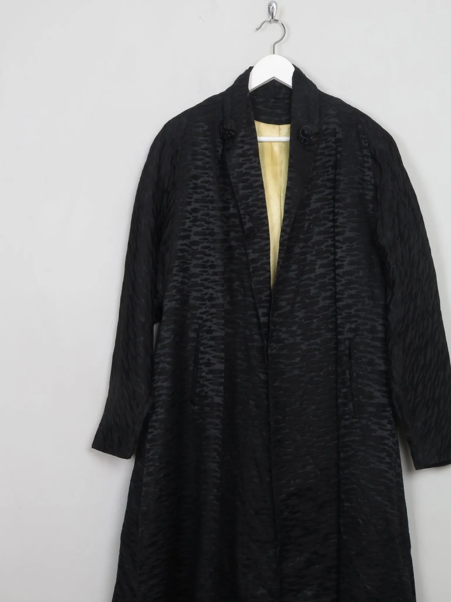 Women's Vintage Black Swing Opera Coat S/M