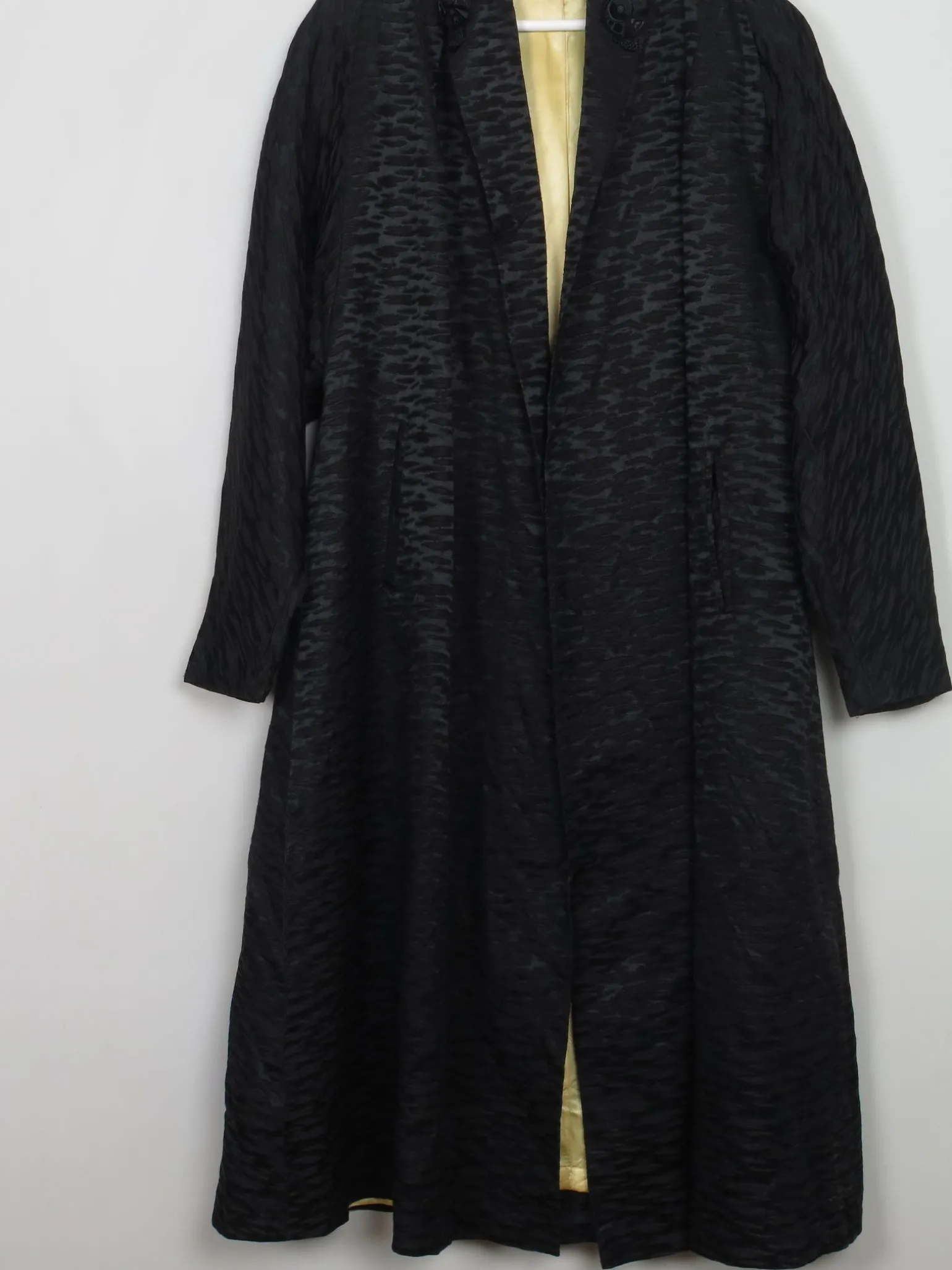 Women's Vintage Black Swing Opera Coat S/M