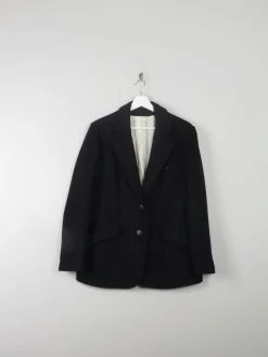 Women's Vintage Black Tweed Jacket 12