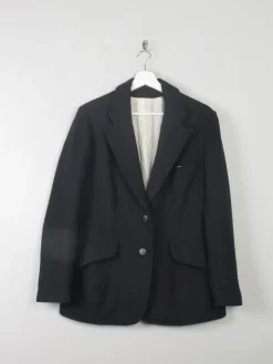 Women's Vintage Black Tweed Jacket 12