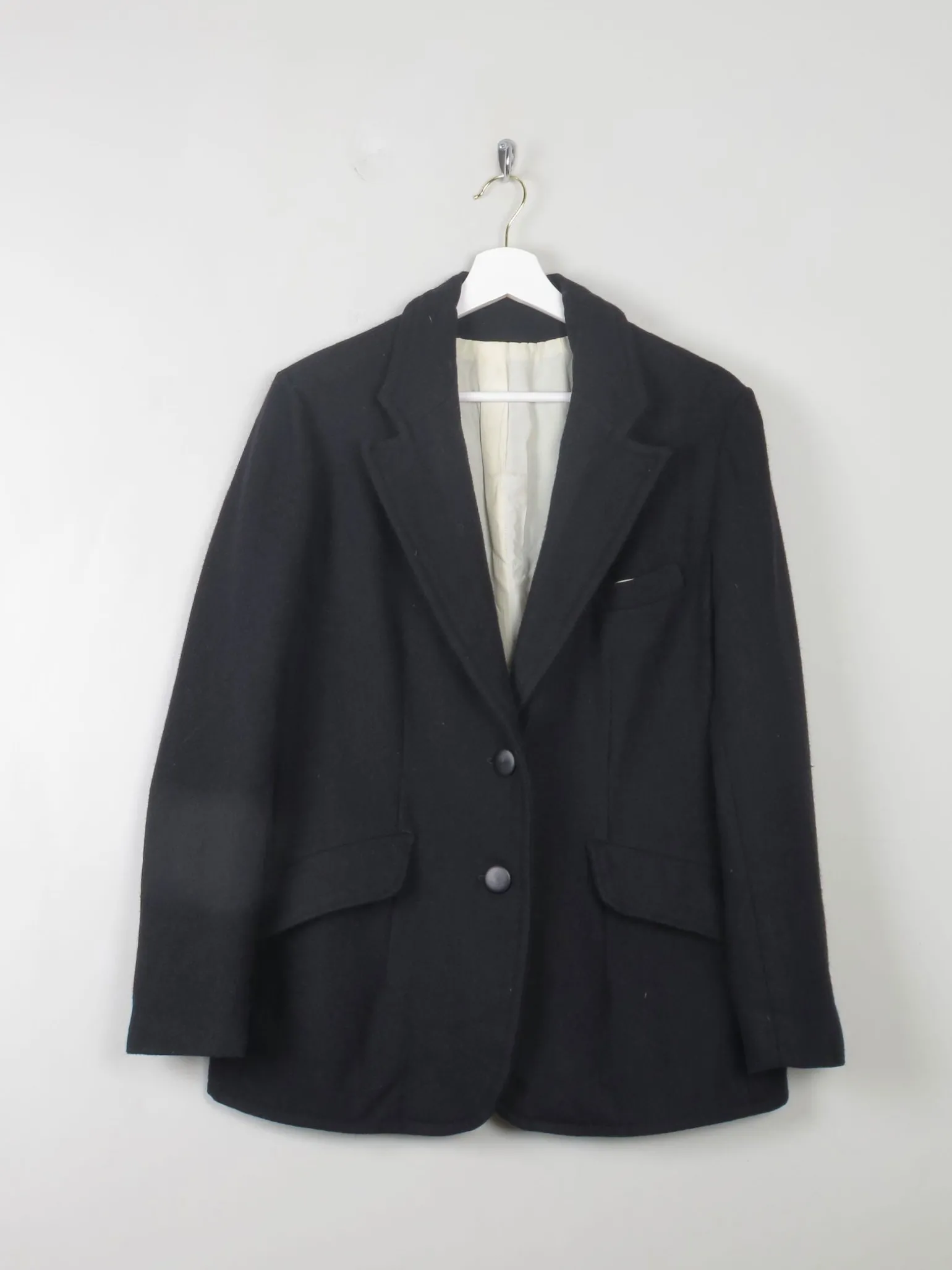 Women's Vintage Black Tweed Jacket 12
