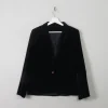 Women's Vintage Black Velvet Jacket S
