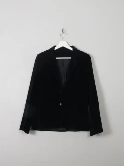 Women's Vintage Black Velvet Jacket S