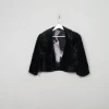 Women's Vintage Black Velvet Bolero Jacket M