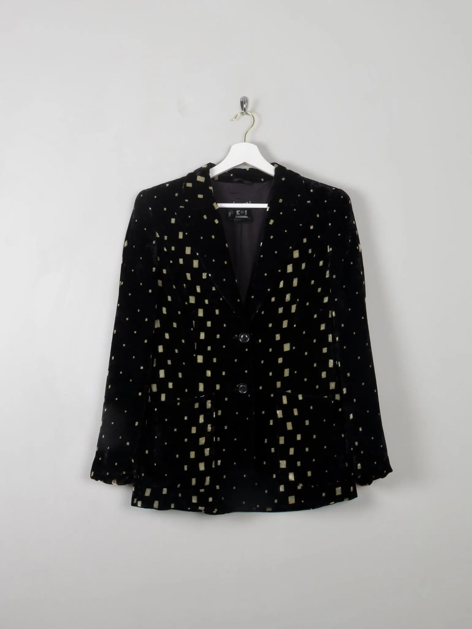 Women's Vintage Black Velvet Jacket Laurel S