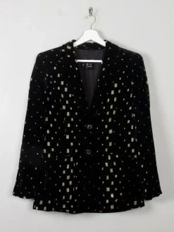 Women's Vintage Black Velvet Jacket Laurel S
